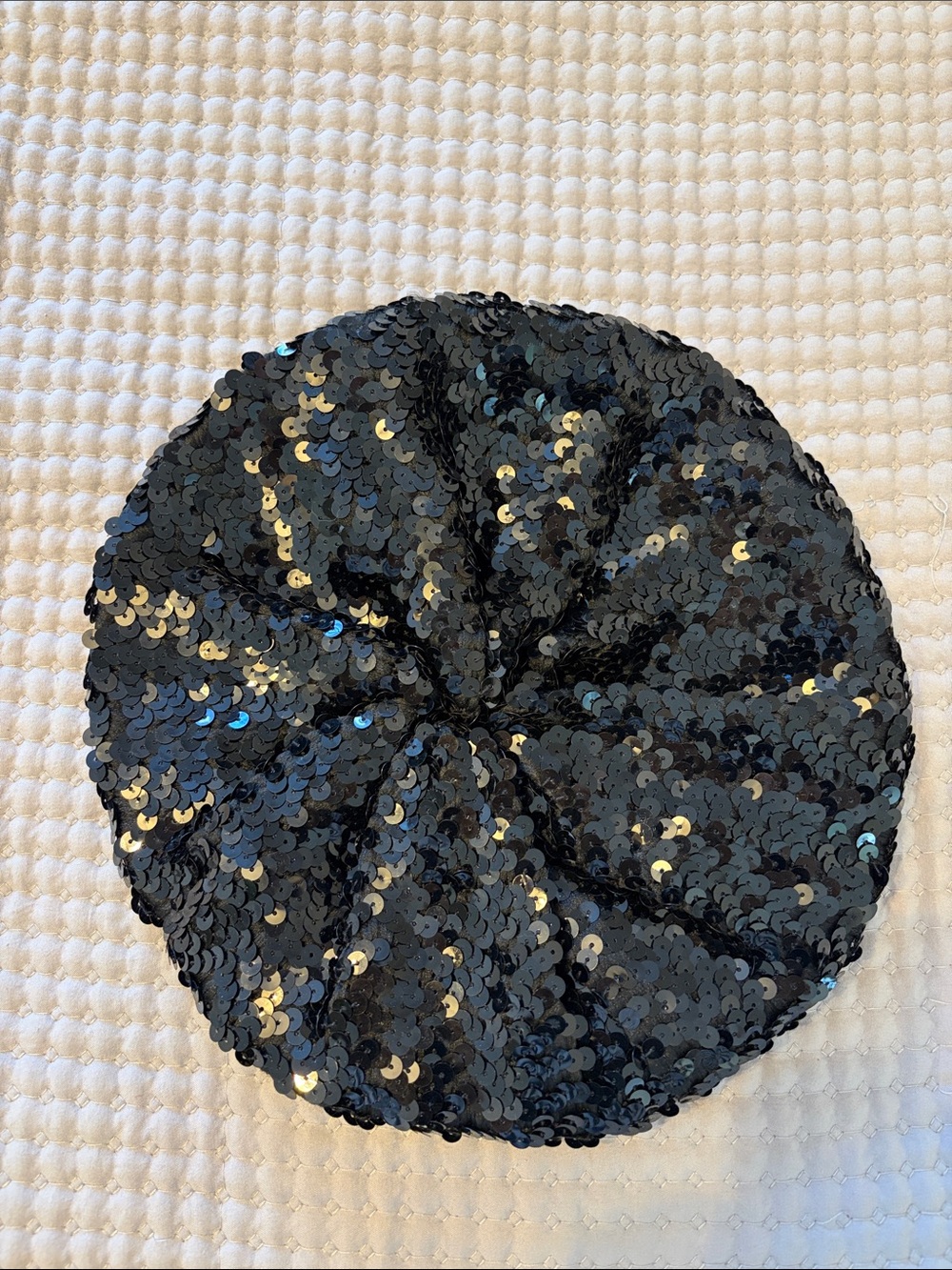 Black Sequin Beret – Women's Sparkle Accessory